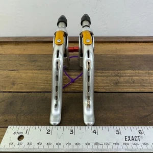 Vintage Dia Compe Brake Lever Set NOS Red Dot Drillium Japan 80s Gold 83 A5 - Picture 1 of 12