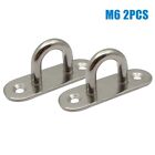 Corrosion Resistant Stainless Steel Oblong Eye Plate for Sail Boat 2 Pack