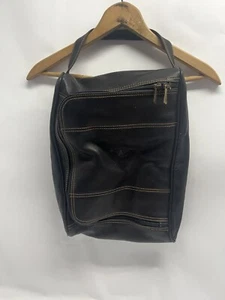 Links Kings Borsa per scarpe da golf in pelle nera a forma di U con cerniera MH GC 1922 14x10x3 pollici #5 - Foto 1 di 9
