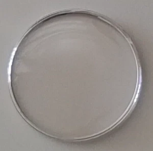 NOS Vintage Omega watch crystal PZ 5295 with SS tension ring Genuine 100% - Picture 1 of 5