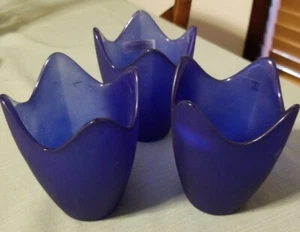 Set of 3 Villeroy & Boch 4 1/2" Midnight Blue Vase. Made in Italy - Picture 1 of 8