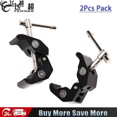 FEICHAO 2Pcs Pack Super Clamp Crab Clip for Friction Articulating Magic Arm SLR Camera