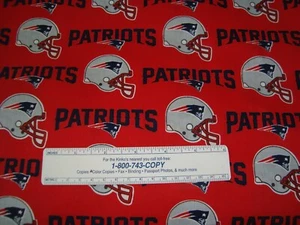 New England Patriots NFL Football rot Baumwollstoff 58" B x 18" L (1/2 Yard) - Bild 1 von 1