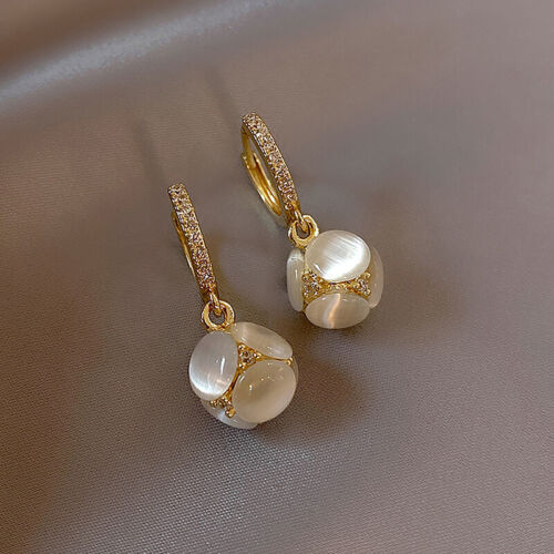 Luxury Natural Opal Earrings Temperament Crystal Drop Earrings For ...