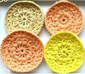 4 Face pads Face applicators Face sponges Crochet scrubbies Makeup face rounds 