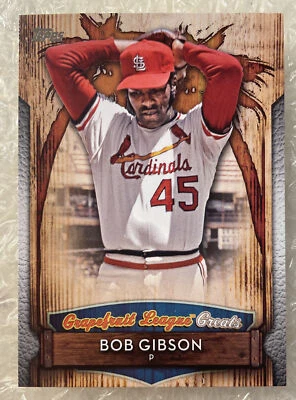 2019 Topps Series 1 #GLG-10 Bob Gibson GRAPEFRUIT LEAGUE GREATS INSERT - Image 1 of 2