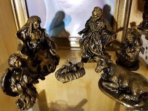 Religiöse   Figuren Weinachten  12 Stück. Bronzefarbe. Wunderschönen.  - Bild 1 von 8