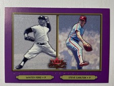 Whitey Ford Steve Carlton 2002 Fleer Fall Classic All Time Series Team #99
