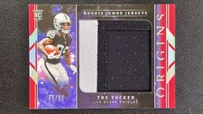 2023 Origins Tre Tucker RC Rookie Jumbo Jersey Patch Red /99 Raiders FTP