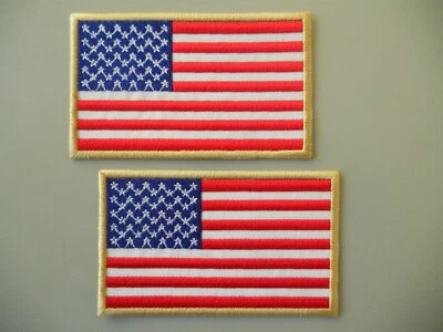 PATCH BANDIERA AMERICANA PZ 2 RICAMATA TERMOADESIVA CM10X6