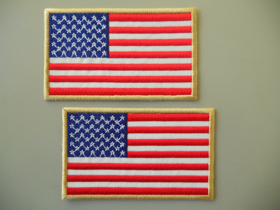 PATCH BANDIERA AMERICANA PZ 2 RICAMATA TERMOADESIVA CM10X6