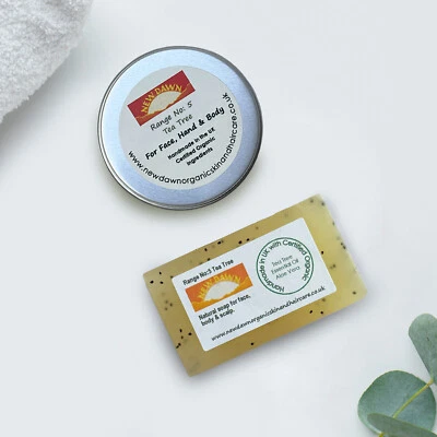 NEW DAWN ORGANIC SKIN &AMP; HAIR CARE LTD Fußpilz Naturheilmittel - Creme und Wasch Probenpackung