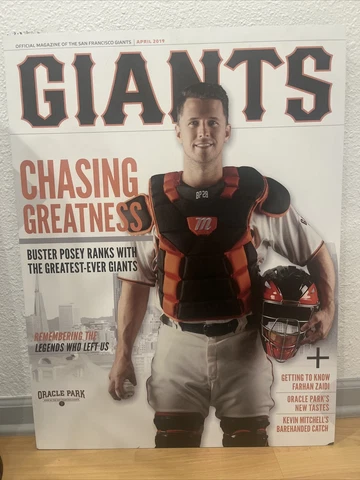 San Francisco Giants Buster Posey SGA Poster 33x25 2019 magazine VERY RARE Cover