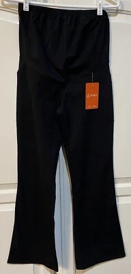 NUEVO CON ETIQUETAS JOYSPELS Maternidad Negro Entrenamiento Leggings con Bolsillos Mujer’s Talla Pequeña Foto 1 de 4