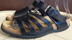 Mephisto Damen schwarz Leder Pantoletten Knöchelriemen verstellbar Sandalen 36 US 5-6 - Bild 1 von 8