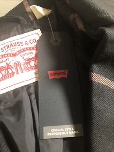 Levis Strauss Women's Math Club Blazer Black & Brown Plaid Size XL NEW - Picture 1 of 7