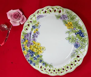 NEW-Vtg-Brunelli "Tiffany"- 8 1/4 inches Dinner plate-Made in Italy.RARE. - Picture 1 of 8