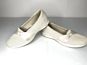 Skechers Women's Shoes SZ 8 Goga Mat Natural Slip On Shoes Flats Comfort Stretch - Picture 1 of 10