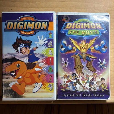 2 Digimon Movies: The Movie (VHS, 2001) in Original Clamshell Case, Monsters - Image 1 of 3