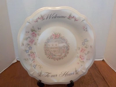 “TEA ROSE HOLIDAY” Pfaltzgraff Welcome to Our Home Sculpted Tray- 12 5/8” - Image 1 of 4