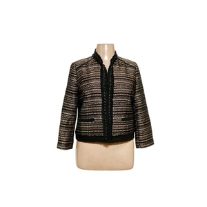Chico's Black Graphic Cardigan - Size 2 - Picture 1 of 4