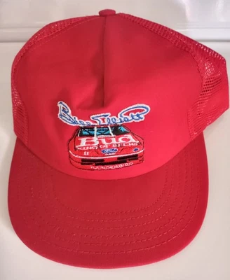 Винтажная сетчатая бейсболка Bill Elliott Budweiser «King Of Beers» NASCAR кепка дальнобойщика - Изображение 1 из 4