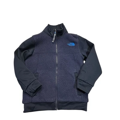 The North Face Kids XS Reversible Fleece Jacket in Navy and Royal Blue - Image 1 of 4