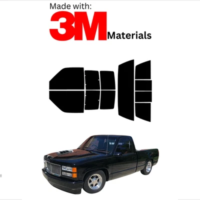Tinte de ventana precortado para Chevrolet Slvrdo 1500 2 puertas 90-92 cerámica hecho con 3M Foto 1 de 4