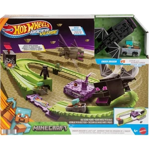 Hot Wheels Toy Car Track Set, RacerVerse Minecraft Playset - Picture 1 of 3