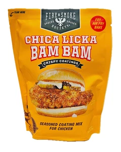 Mezcla de recubrimiento crujiente de pollo Fire & Smoke Society Chica Licka Bam Bam 9,6 oz - Imagen 1 de 1