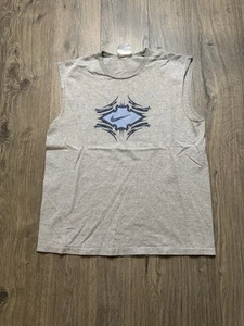 VTG Nike Swoosh Made In USA Sleeveless Grey Graphic T-Shirt Youth Boys Size L - Picture 1 of 4
