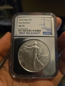 2024 Silver Eagle MS70 NGC First Releases West Point Mint Rare Silver Core - Picture 1 of 2