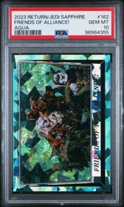 2023 Topps Chrome Sapphire Star Wars Friends of Alliance 35/75 Aqua #162 PSA 10 - Picture 1 of 3