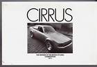 Cirrus Concept Car 1972 UK Market Foldout Brochure Ford Escort Based