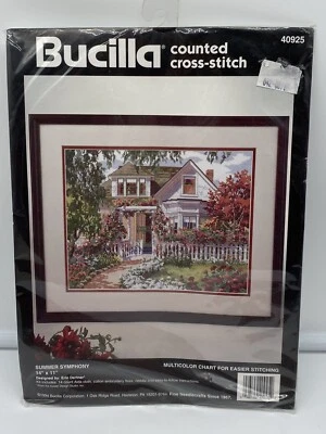 Vintage 1994 Bucilla Counted Cross-Stitch Summer Symphony 40925 Unopened Package - Image 1 of 4