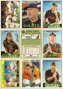2016 Topps Heritage San Francisco Giants Regular + Update + Minors Team Set (27) - Picture 1 of 1
