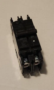 UEB1-70602BBDx 2 Pole 60A 120/240VAC Din-Rail Mount Feed Through Circuit Breaker - Picture 1 of 10