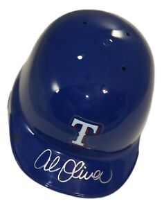 Al Oliver Autographed Texas Rangers Mini Batting Helmet