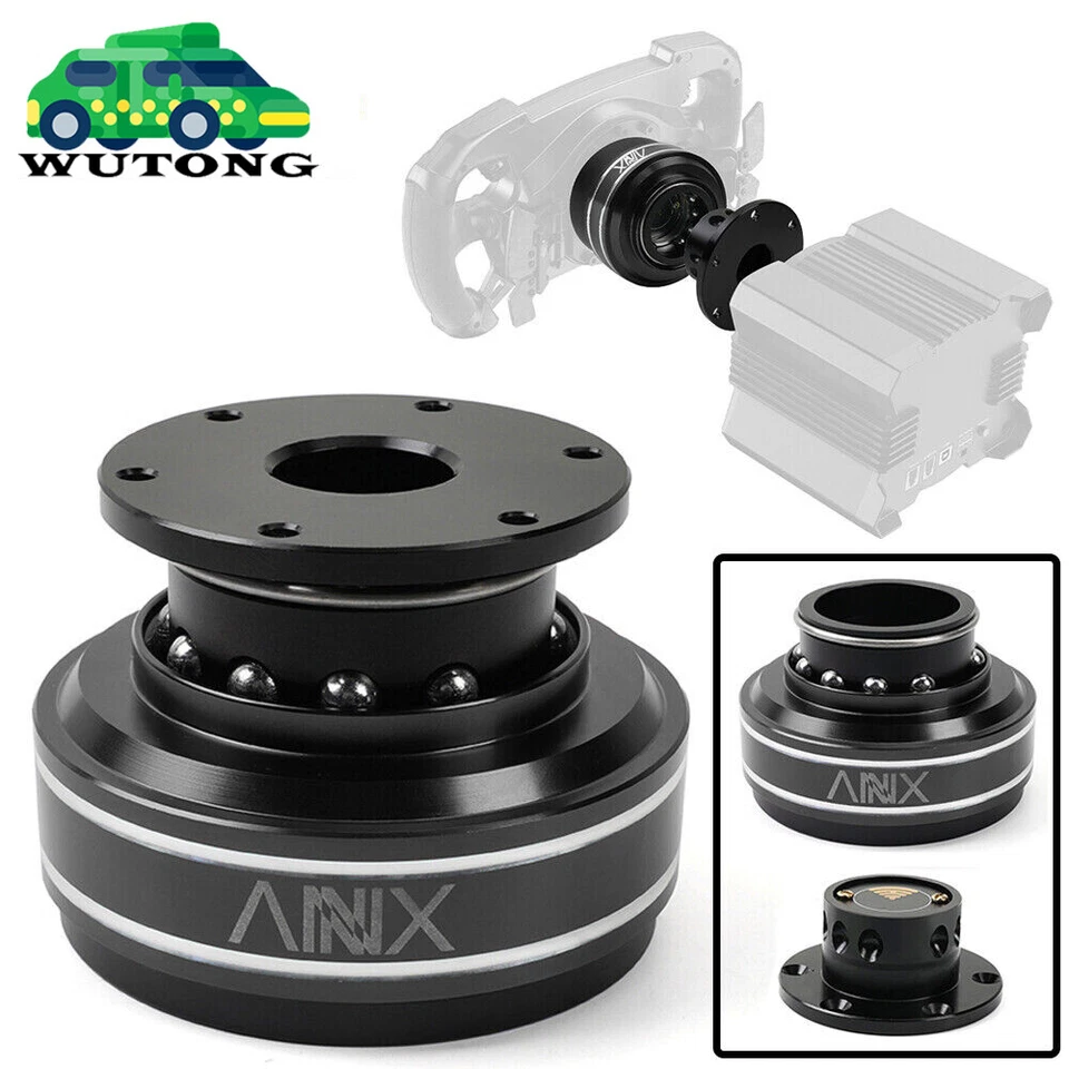 BARTOO Black 70mm Steering Wheel Quick Release + Wheel Base For Moza/Simagic SIM Racing