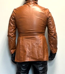 Mountaineer Leathers Fight-Club Style Brown Leather Jacket - size 42 USA Made - Picture 1 of 7