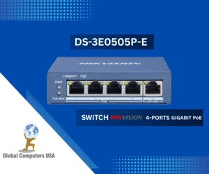DS-3E0505P-E SWITCH 4-PORTS UNMANAGED GIGABIT PoE - Picture 1 of 4