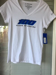 Camiseta para mujer Boeing talla S blanca nueva con etiquetas - Imagen 1 de 4