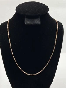 BEAUTIFUL 14K Rose Gold Ladies Chain Necklace (16”Min - 18”Max Long) 1.6gr. - Picture 1 of 12