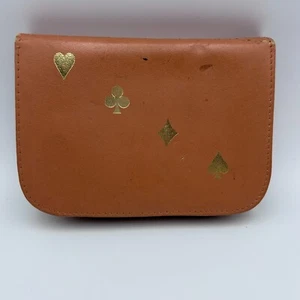 De Colección Doble Baraja Tarjetas de Juego Cuero Marrón Estuche con Cremallera Almohadilla de Puntuación y Lápiz Austria - Imagen 1 de 23