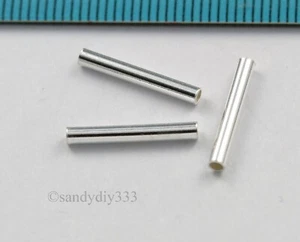 10x STERLINGSILBER HELLROHR HEISHI SPACER PERLE 2mm x 15mm #1062 - Bild 1 von 2