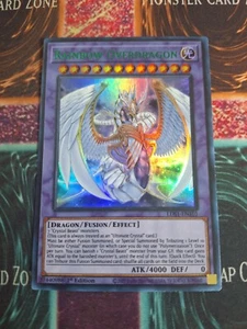 Yu-Gi-Oh! TCG Rainbow Overdragon LDS1-EN101 Green Ultra Rare 1st Edition NM - Picture 1 of 4