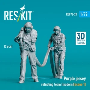 Purple Jersey Refueling Team (modern) 2pcs Scale Figurines Kit 1:72 RSF72-0020 - Picture 1 of 4
