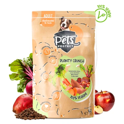 PLANTY CRUNCH | Trockenfutter Hunde | Vegan, Vegetarisch & Getreidefrei | 5 kg - Bild 1 von 4
