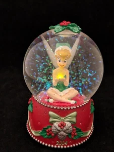 Authentic Christmas 2004 Exclusive Disney Store Tinker Bell Lighted Snow Globe - Picture 1 of 11