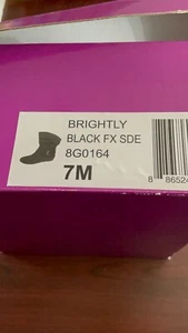 Rampage Women’s 7M Faux Suede Buckled Slip On Black Ankle Boots NEW in BOX - Picture 1 of 7
